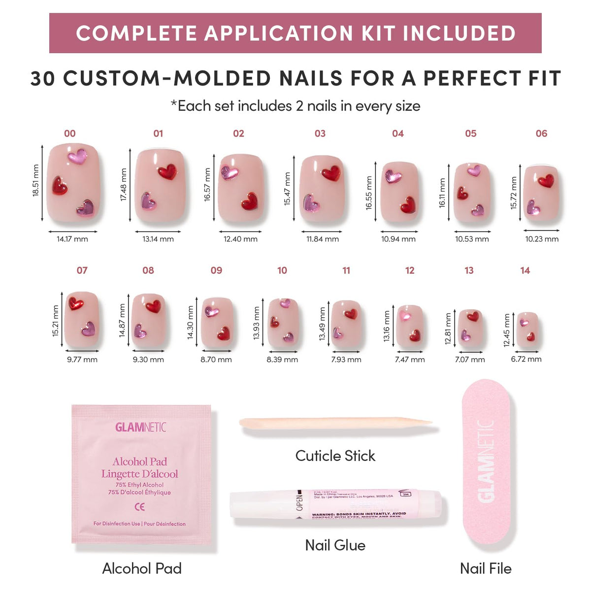 Glamnetic Press On Nails Short Squoval in storage box