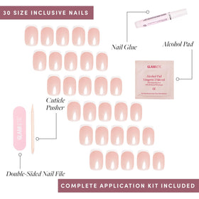 Glamnetic Press On Nails Short Squoval with double-sided nail file