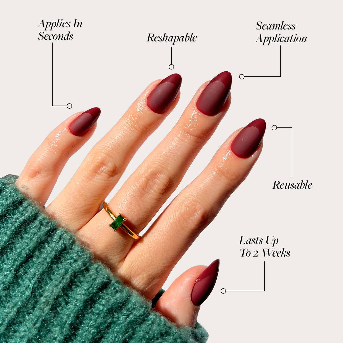 Glamnetic Press On Nails showing different sizes and shapes