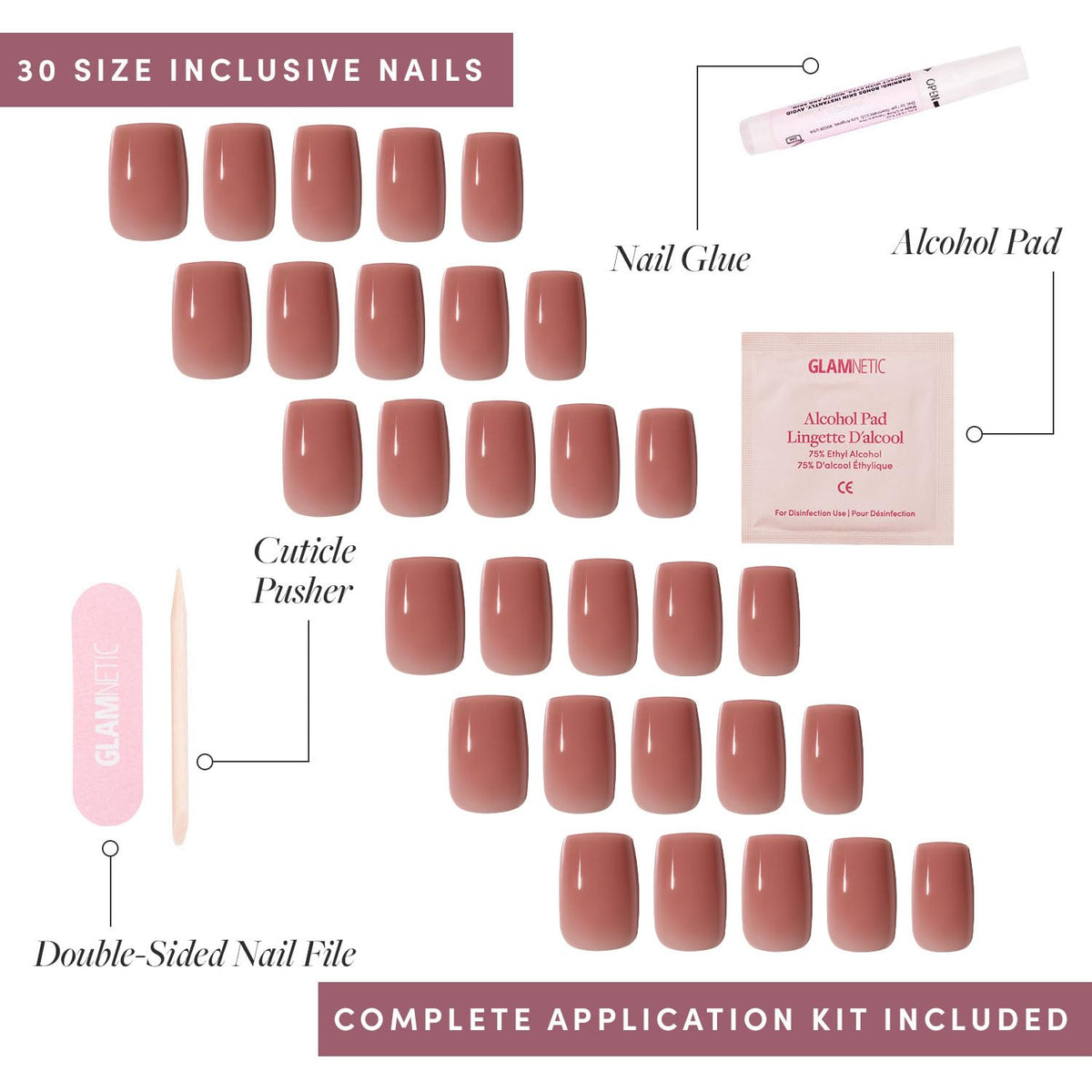 Glamnetic Press On Nails showing glossy finish