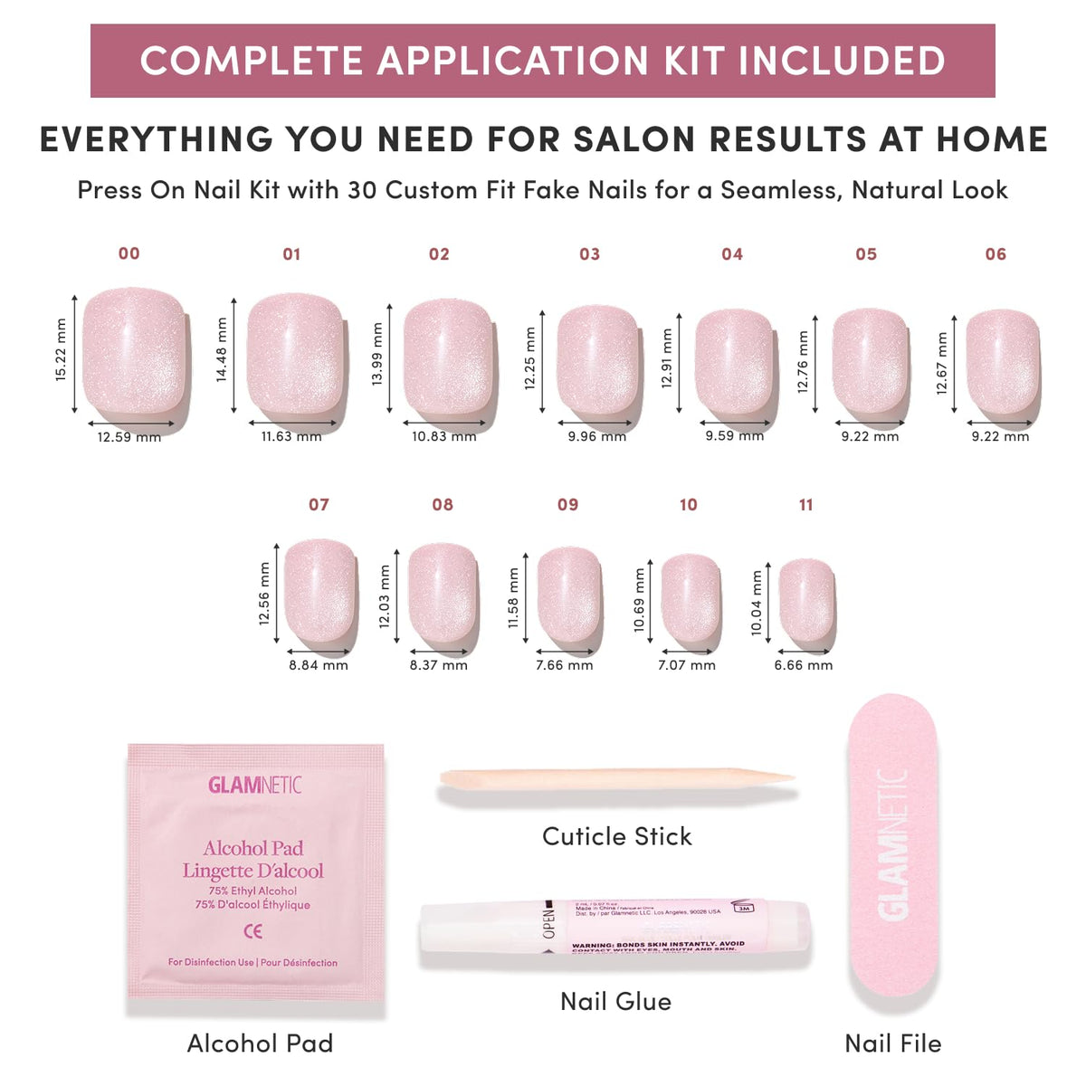 Glamnetic Press On Nails showing shimmer effect in light