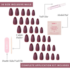 Glamnetic Press On Nails showing tapered fit towards cuticle