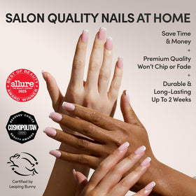 Glamnetic Press On Nails showing various sizes and shapes in storage box