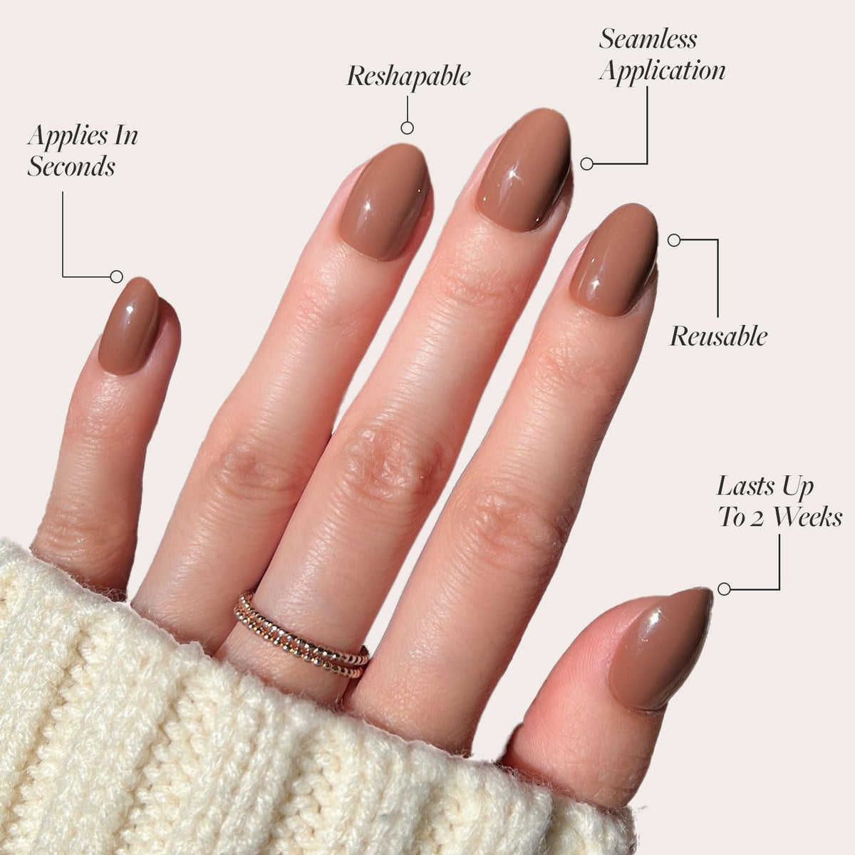 Glamnetic Press On Nails showing various sizes in storage box