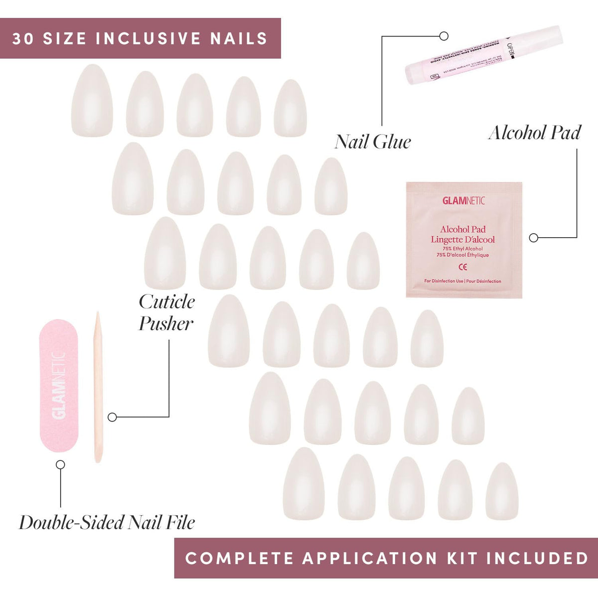 Glamnetic Press On Nails storage box open with contents