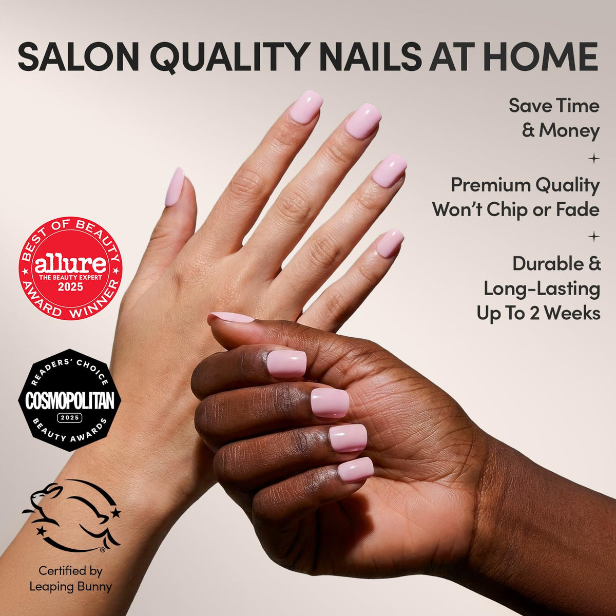 Glamnetic Press On Nails Sugar BB design close-up