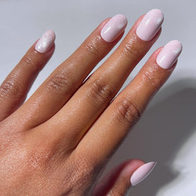 Glamnetic Press On Nails Velvet Pink Shimmer full kit front view
