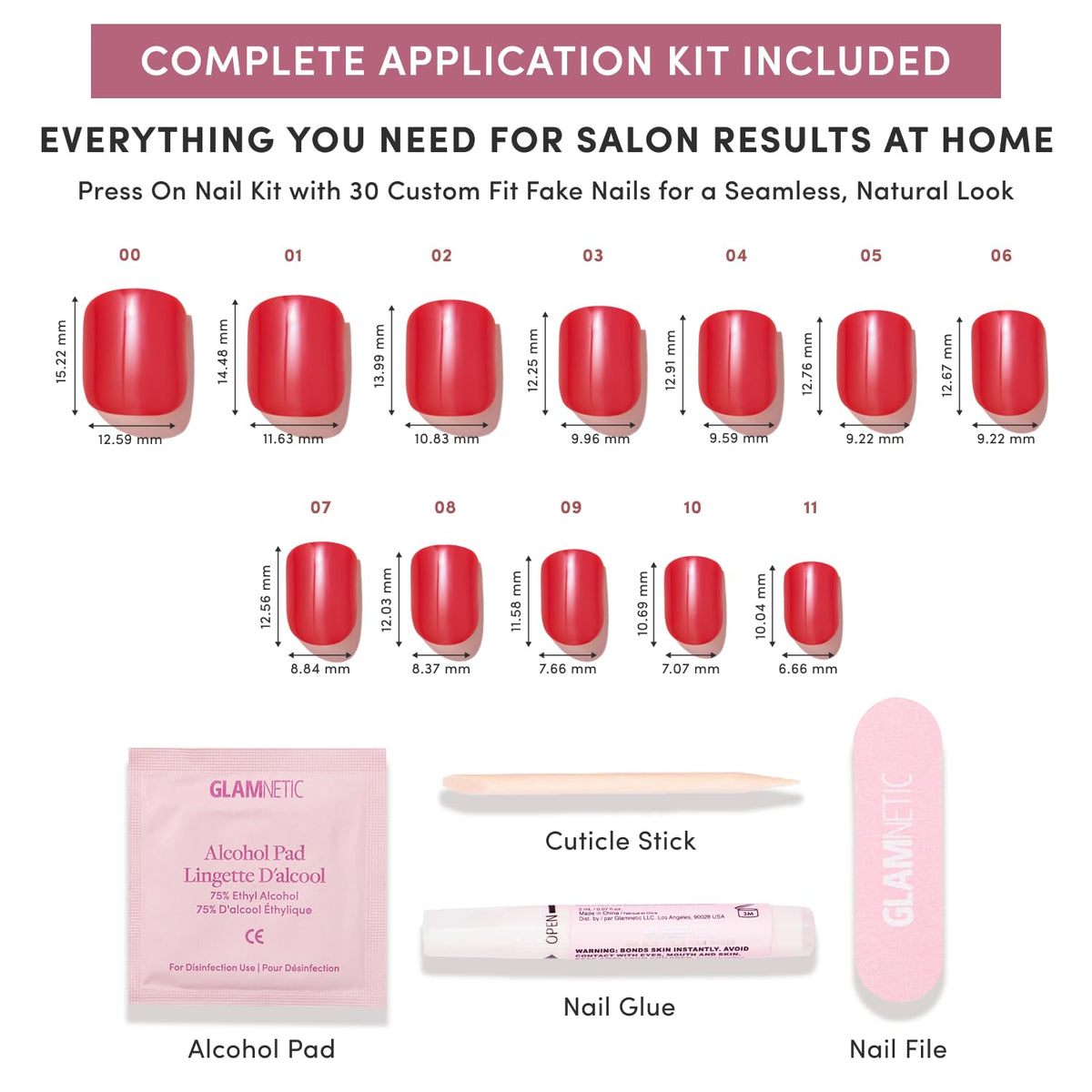 Glamnetic Press On Nails with double-sided nail file