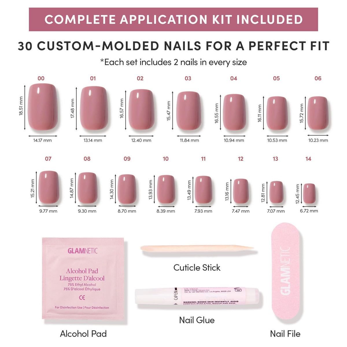 Glamnetic Press On Nails with high-shine finish
