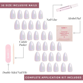 Glamnetic Press On Nails with nail glue and accessories