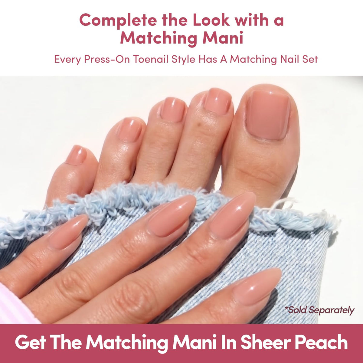 Glamnetic Press On Toenails in various sizes and shapes