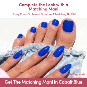Glamnetic Press On Toenails royal blue in various sizes