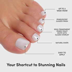 Glamnetic Press On Toenails showing various sizes in kit