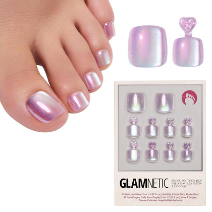 Glamnetic Press On Toenails velvet finish front view