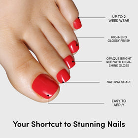 Glamnetic Press On Toenails with included nail glue and tools