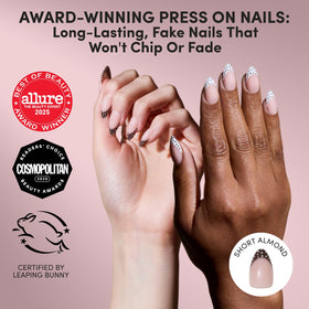 Glamnetic Short Almond Press On Nails with polka dot design