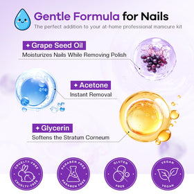 Glamonade Acetone Nail Polish Remover 8oz packaging