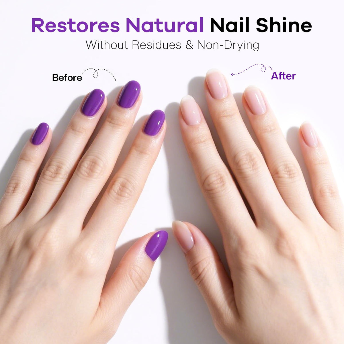Glamonade Acetone Nail Polish Remover 8oz with cotton pads