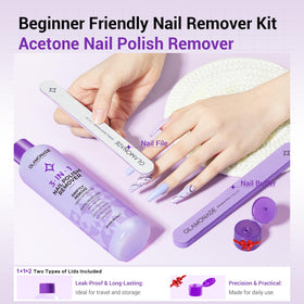 Glamonade Acetone Nail Polish Remover bottle close-up showing flip-top cap