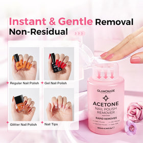 Glamonade Acetone Nail Polish Remover pump design
