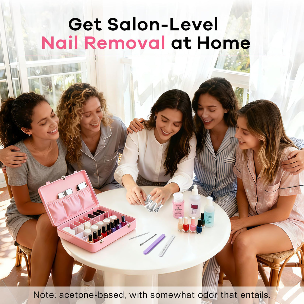 Glamonade Acetone Nail Polish Remover with cotton pads
