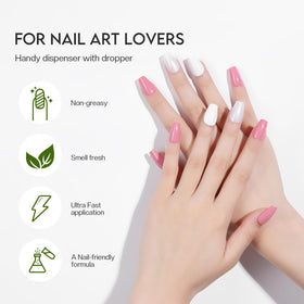 Glamonade Fast Dry Solution on a nail art table