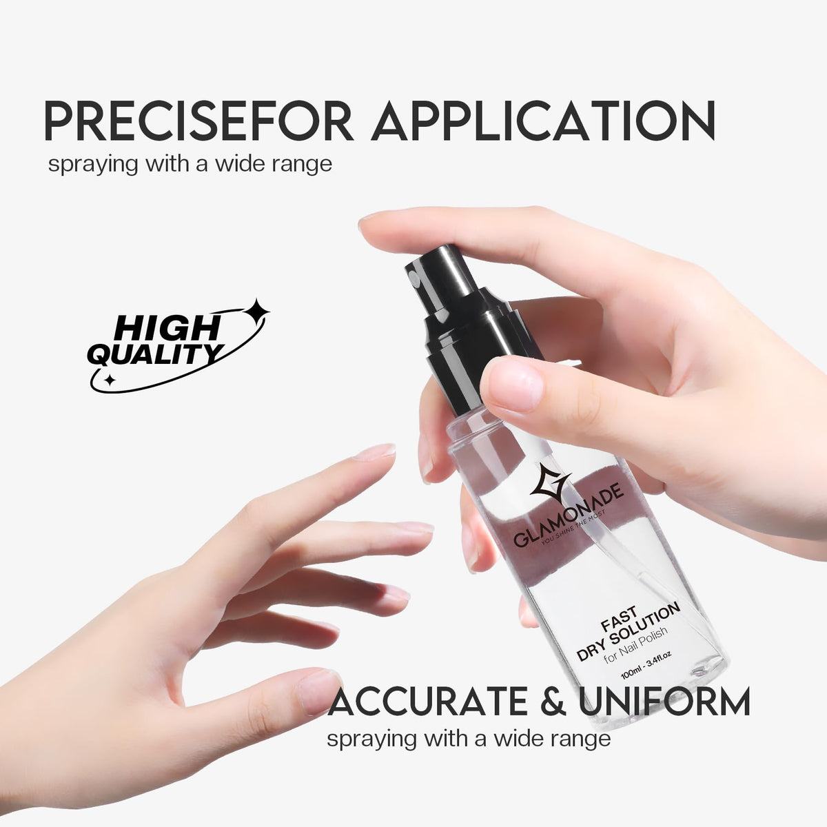 Glamonade Fast Dry Solution packaging with instructions
