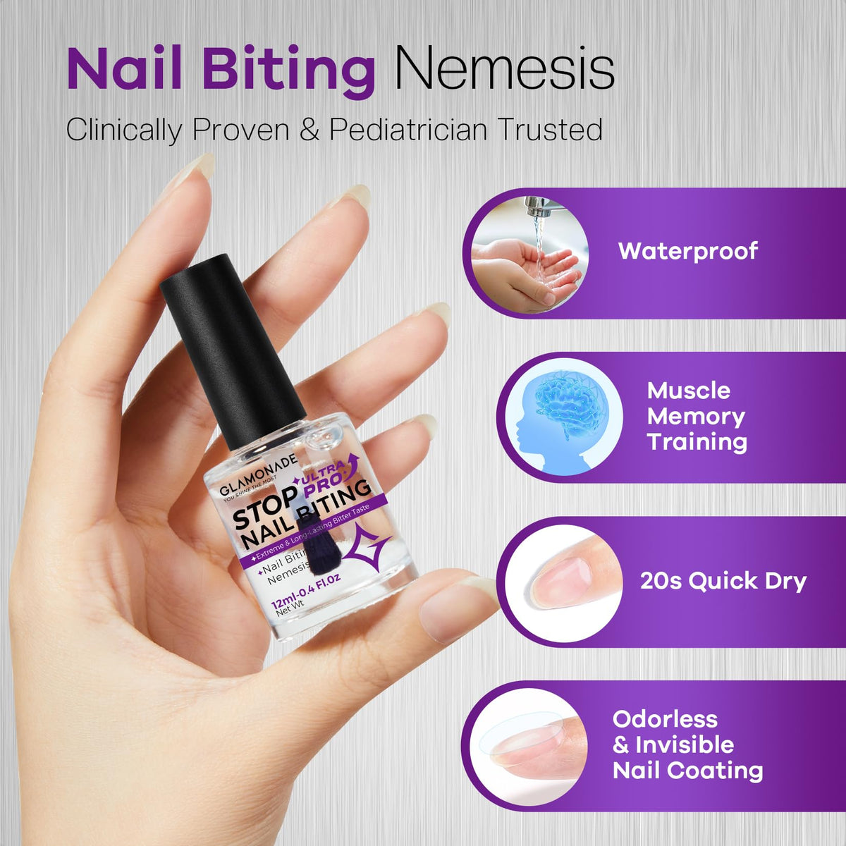 Glamonade Stop Nail Biting Polish packaging details