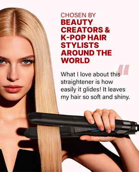 GlamPalm GlamMuse hair straightener with wide ceramic plates
