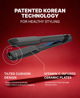 GlamPalm GlamMuse straightener in packaging