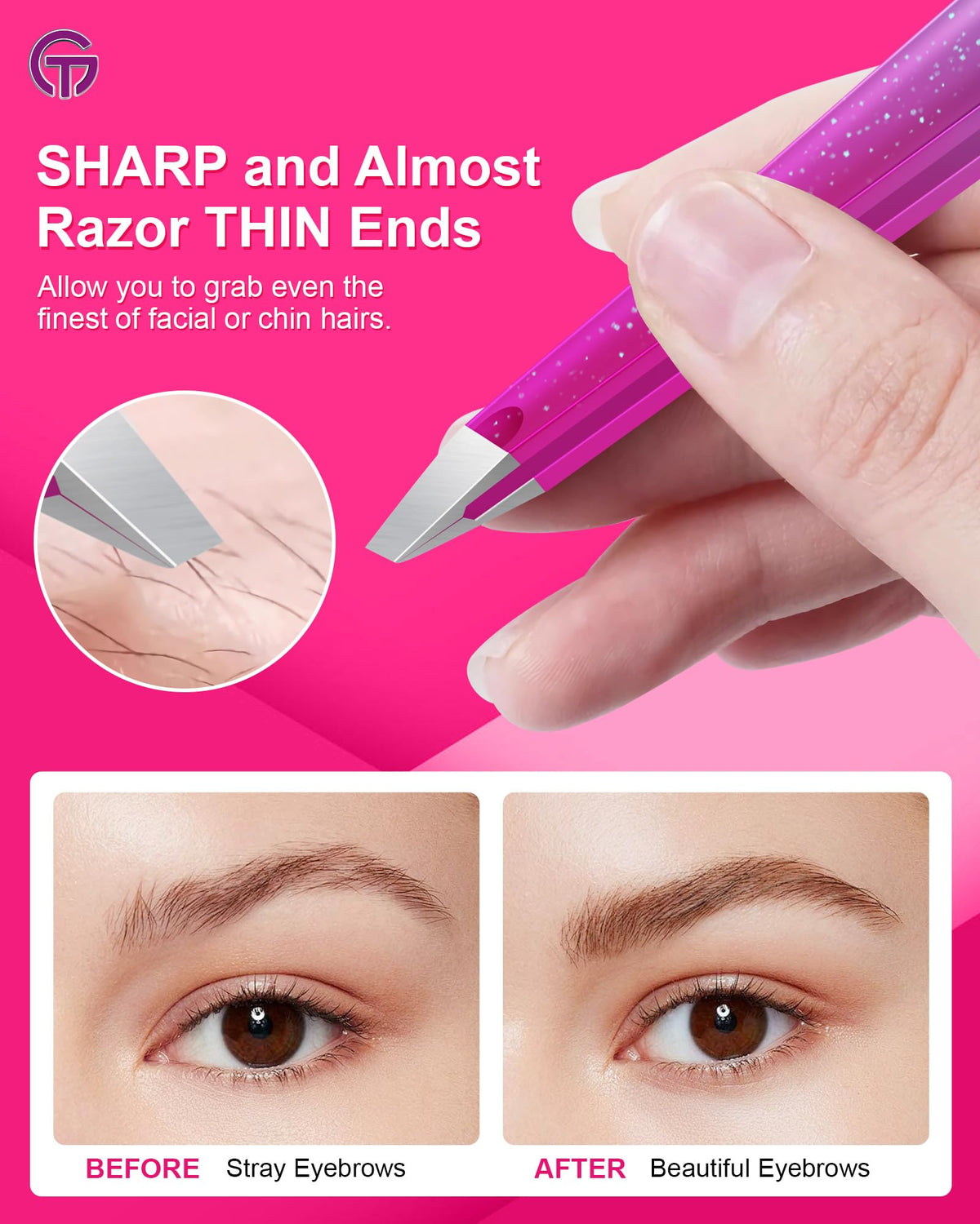 GlamTweeler Expert Slant Tip Tweezers in Turquoise
