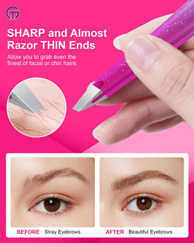 GlamTweeler Expert Slant Tip Tweezers in Turquoise