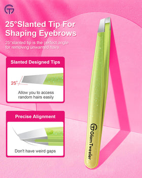 GlamTweeler Eyebrow Tweezer in elegant leather case