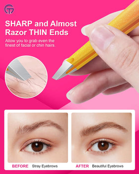 GlamTweeler eyebrow tweezer in leather case closed