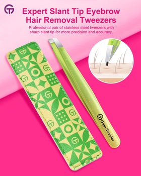 GlamTweeler Eyebrow Tweezer slant tip close-up