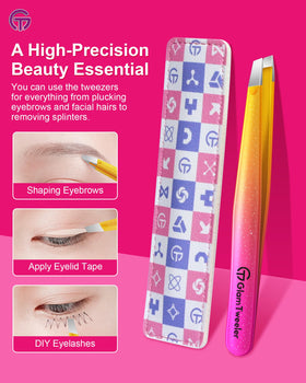 GlamTweeler eyebrow tweezer with ergonomic design