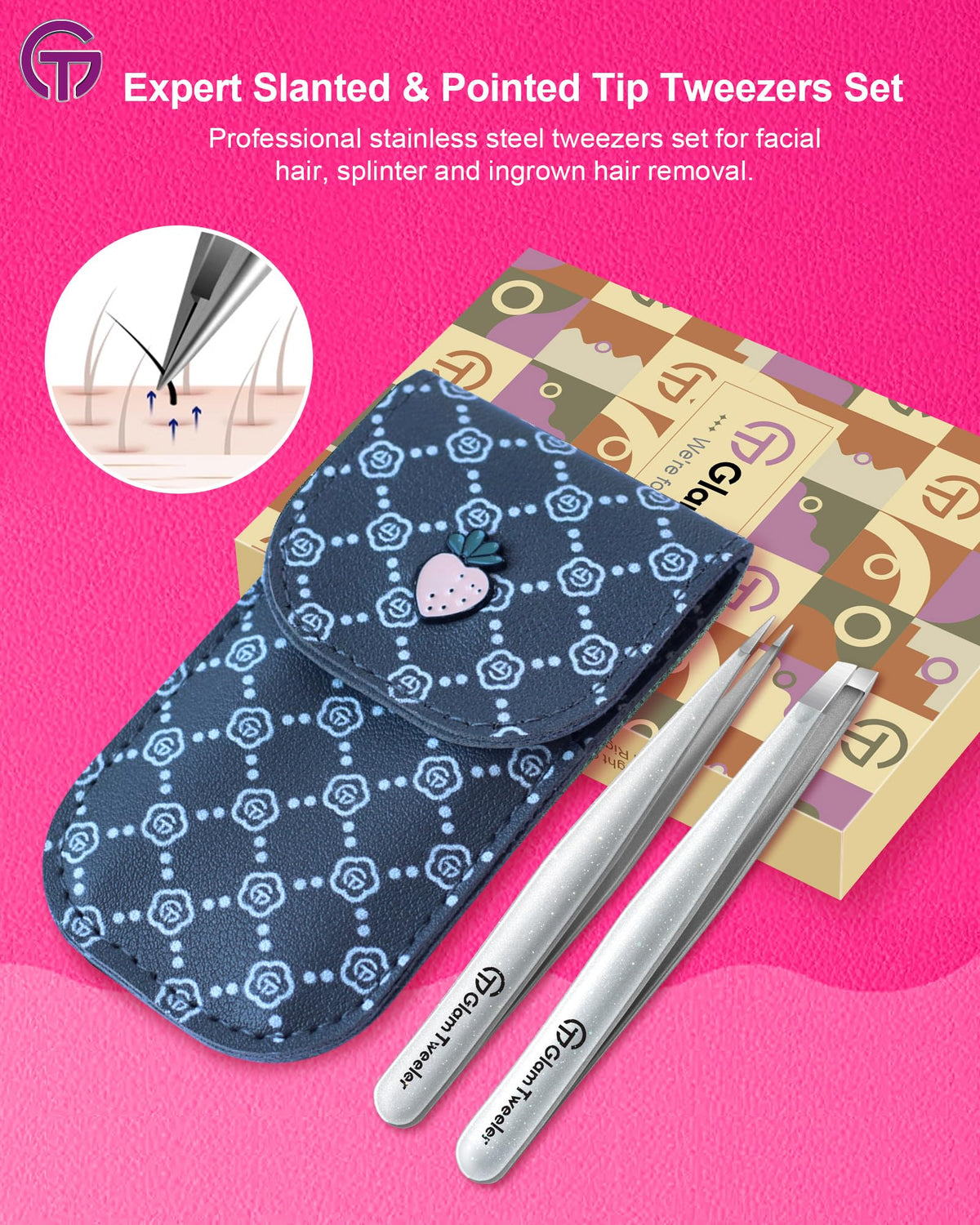 GlamTweeler tweezer set lifestyle scene