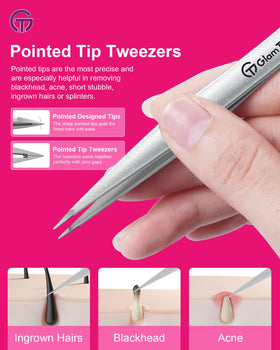 GlamTweeler tweezer set with travel storage case