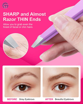 GlamTweeler tweezers held in hand for better grip demonstration