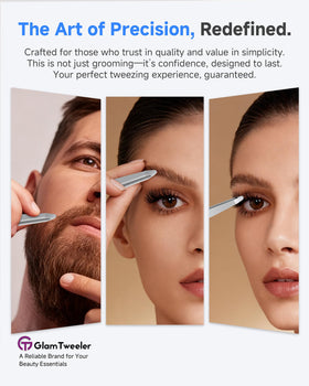 GlamTweeler tweezers with a focus on ergonomic design