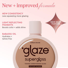 Glaze Supergloss Color Conditioning Gloss application on hair