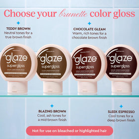 Glaze Supergloss Color Conditioning Gloss Blazing Brown in bathroom setting