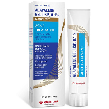 Glenmark Adapalene Gel 0.1% Acne 45g front view