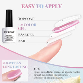 Glittery finish of RARJSM Cat Eye Gel Nail Polish