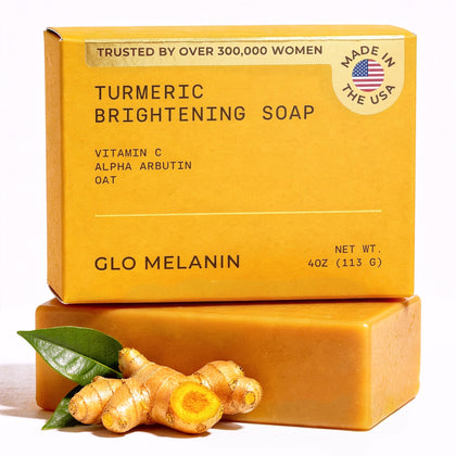 Glo Melanin Turmeric Brightening Soap front view