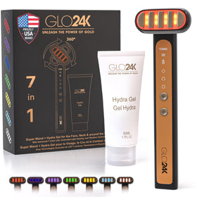 GLO24K 7 Color LED Super Wand front view with Hydra Gel