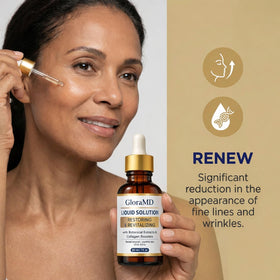 GLORAMD Face Lifting Serum with ingredients displayed