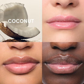 Glossier Balm Dotcom Coconut Lip Balm opened tube