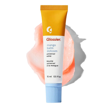 Glossier Balm Dotcom Mango Tinted Lip Balm front view