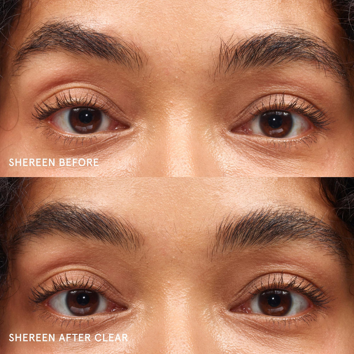 Glossier Boy Brow Eyebrow Gel Pomade Clear precision brush close-up